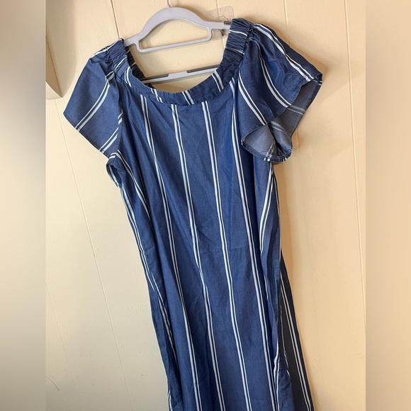 Appraisal Women Blue Strip dress. Size XL - Picture 3 of 16